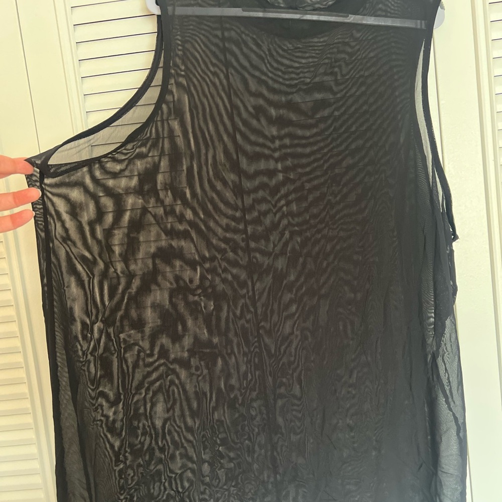 Torrid Black Sheer Tunic Top